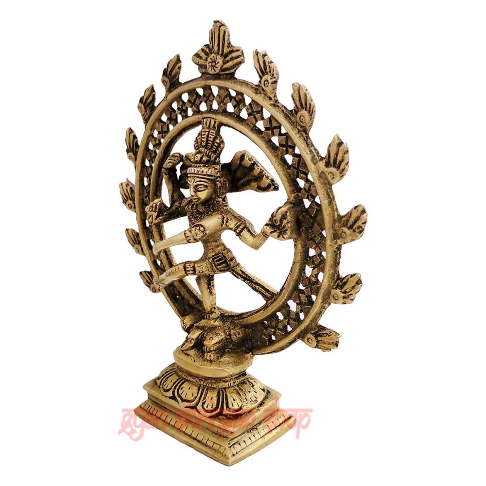 Lord Shiva Dancing Natraj Statue in Brass Home Decorative Showpiece Buy  Online