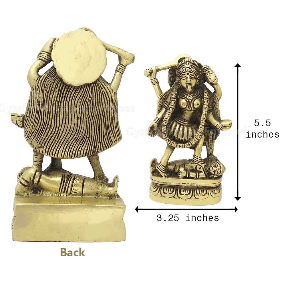 BRASS MAA KALI BRASS STATUE