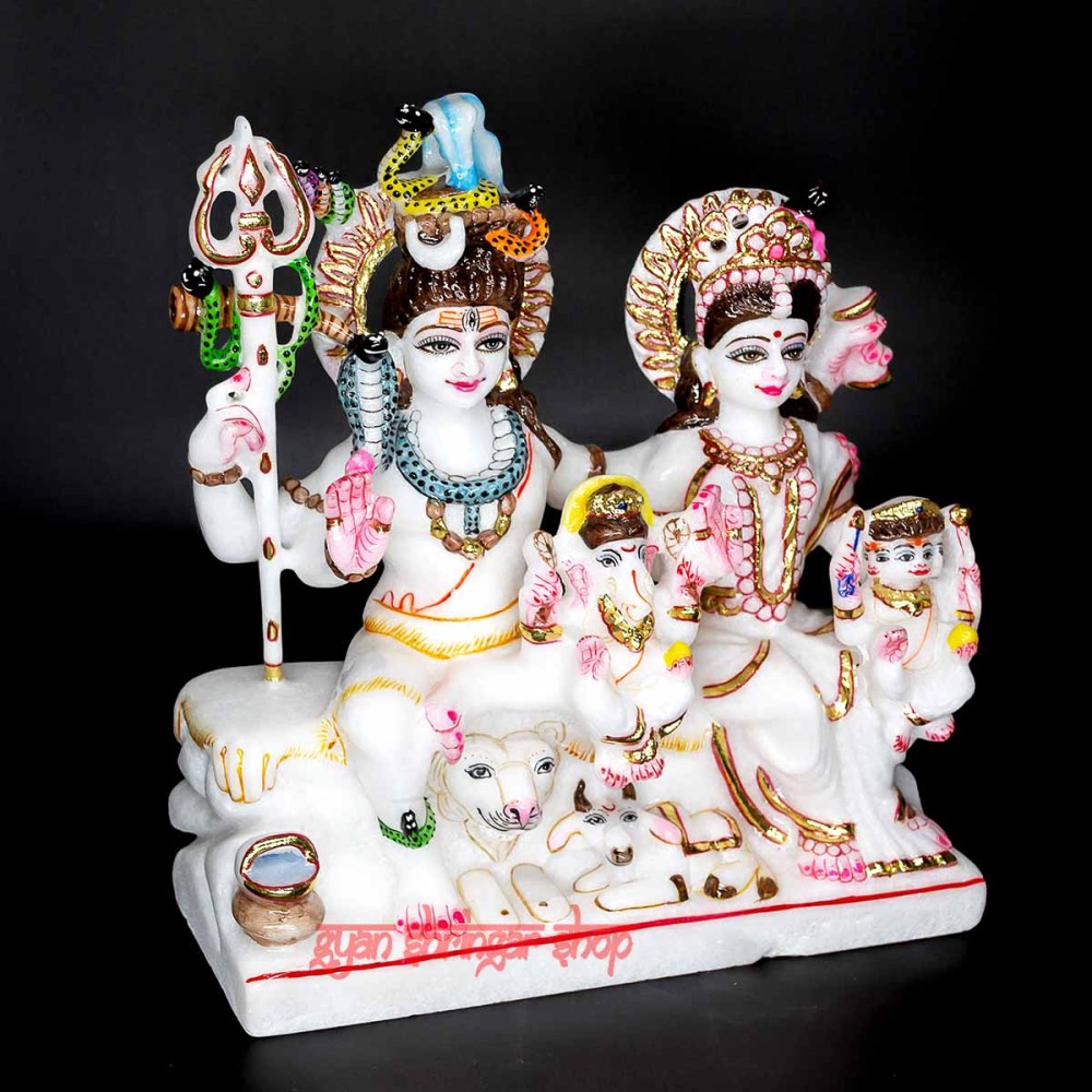 LAXMI MARBLE & GRANITE | Adiyogi Shiva Murti | Lord Shiva Figurine |  Polyresin Mahadev Idol