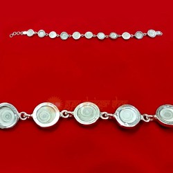 Gomati Chakras Bracelet in Pure Silver